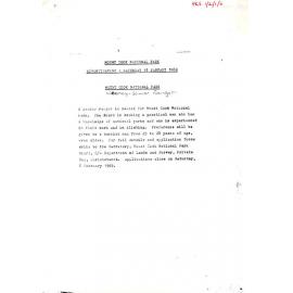 Mount Cook Ranger Position Description1965