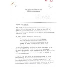 A New Administrative Structure for National Parks and Reserves 