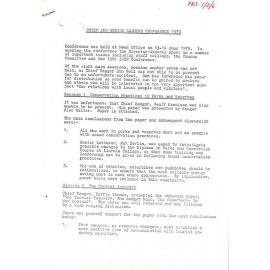 Chief and Senior Rangers Conference 