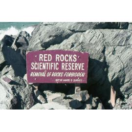 Red Rocks Sign: Wellington Land District