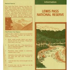 Lewis Pass National Reserve Pamphlet