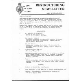 Restructuring Newsletter No. 5