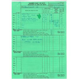 Ranger's Diary (28 Days) 12/11/1984