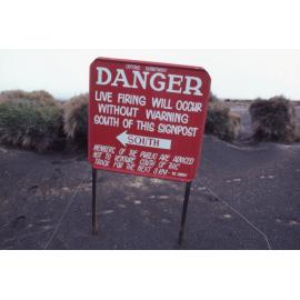 Rangipo Desert sign: Tongariro National Park