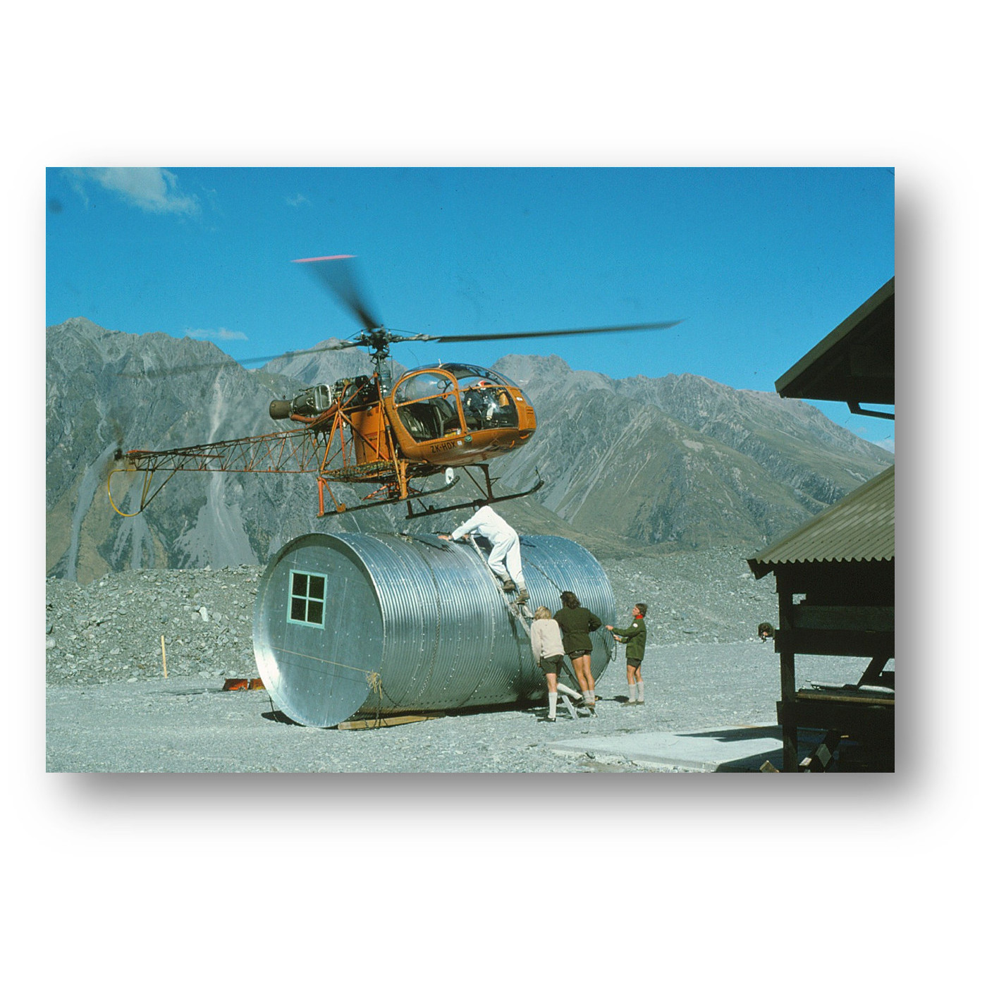 Hut stocking and Barrel huts or 'Storm in a tin can': Aoraki Mount Cook National Park
