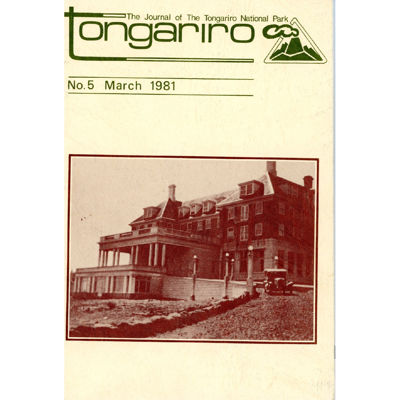 The Journal of the Tongariro National Park No. 5 1981