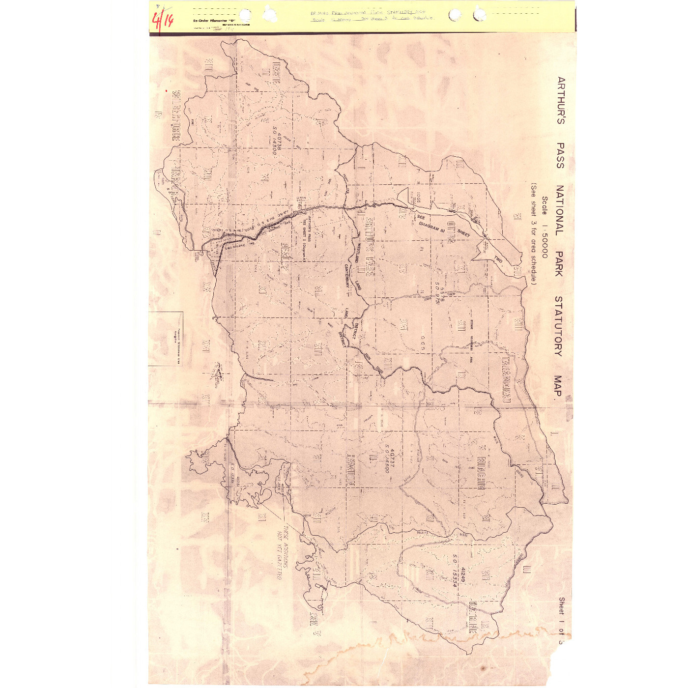 Arthur's Pass National Park: Historic maps of general interest