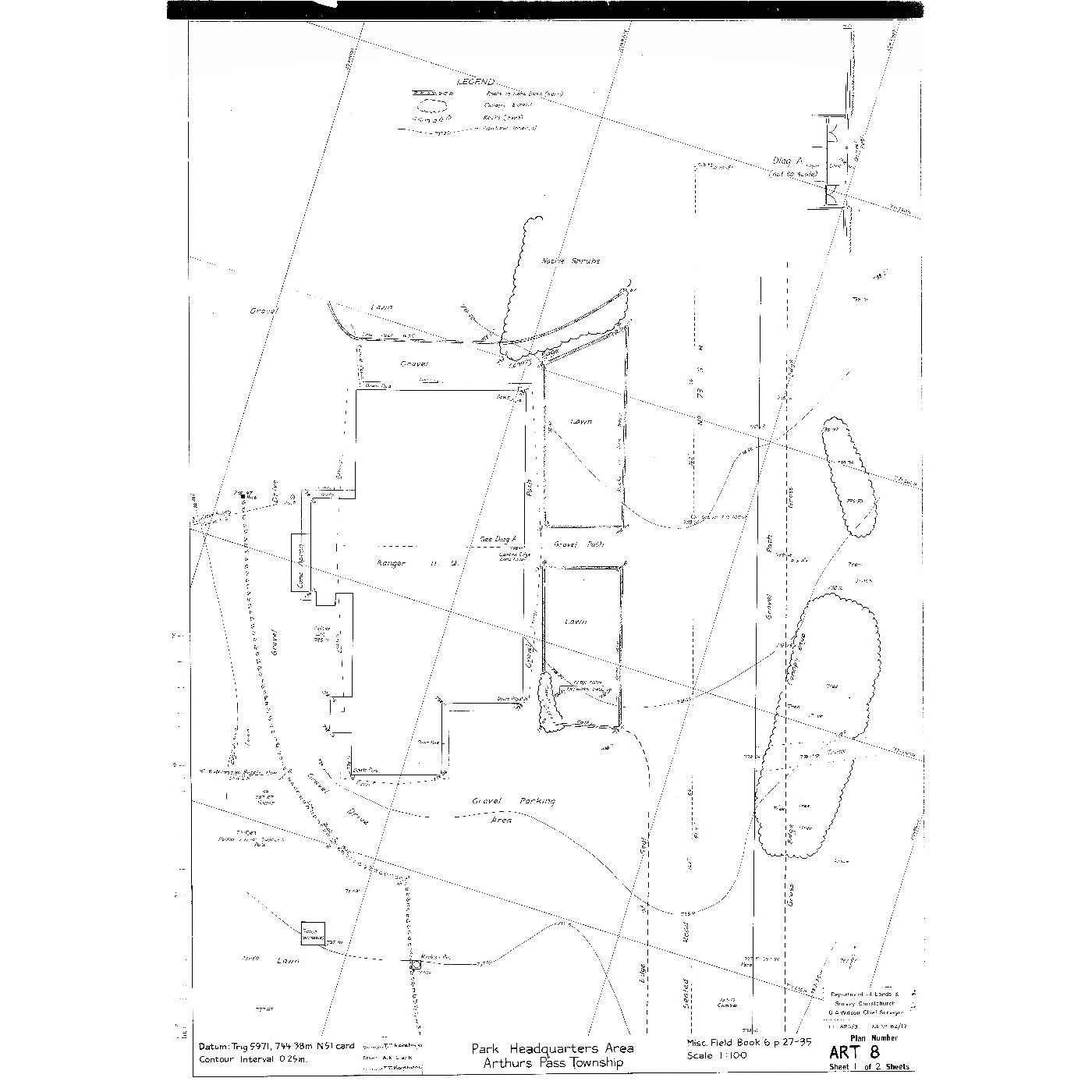 Plans of Park HQ over the years: Arthur's Pass National Park