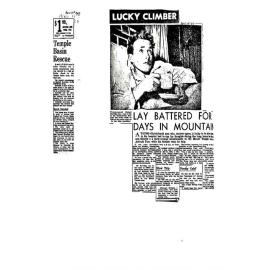 Lucky climber 1963: Arthur's Pass National Park