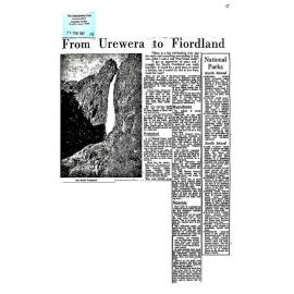 From Urewera to Fiordland