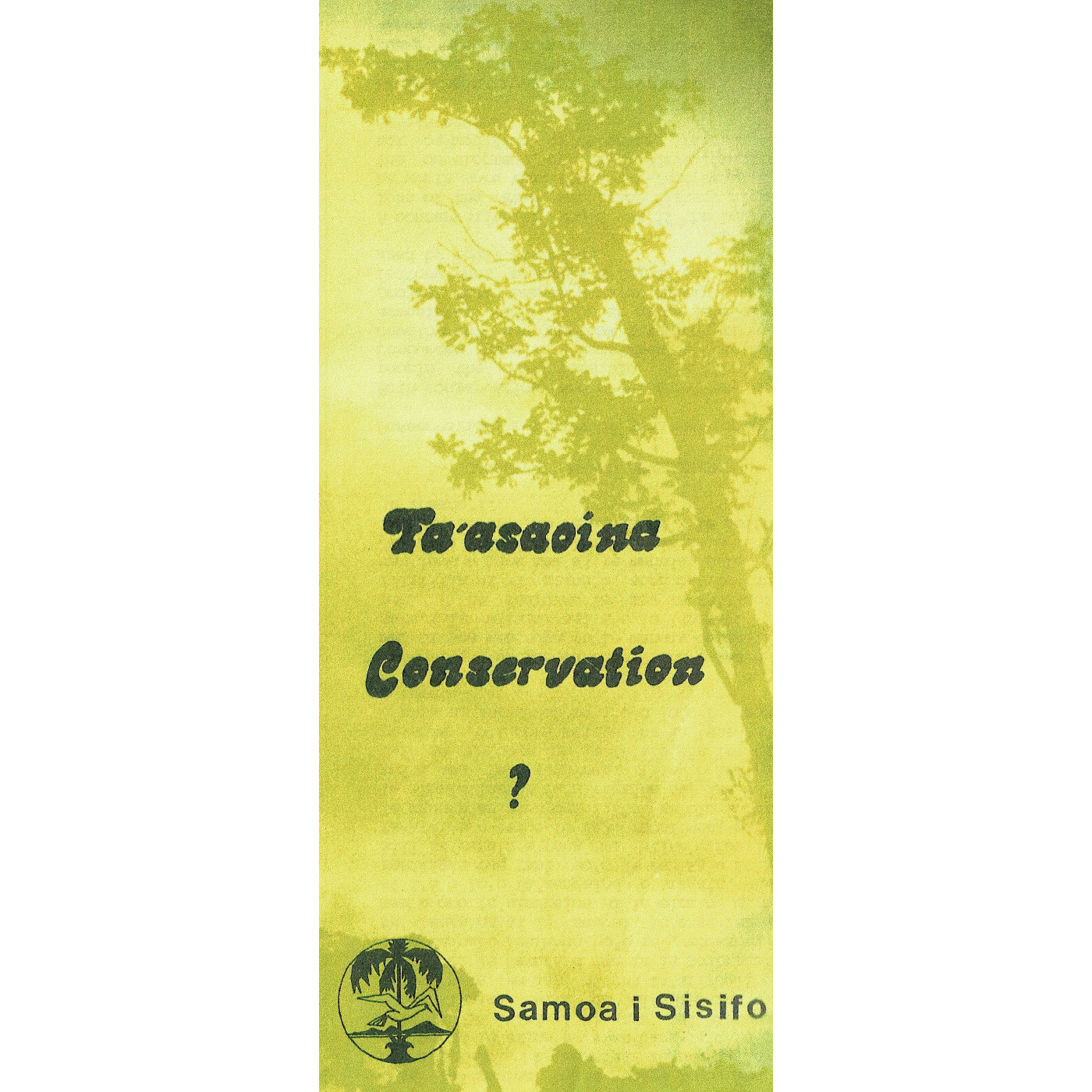 Samoan National Parks and Reserves conservation brochure