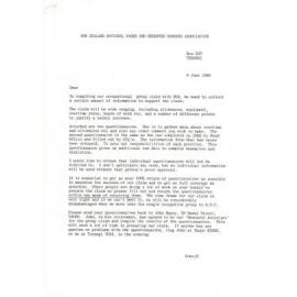 Rangers Association request for information-9 June 1986