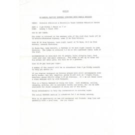 Rangers Association Invitation and papers for AGM-March 1985