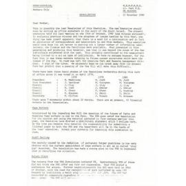 Rangers Association Newsletter-12 November 1980