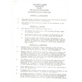 Rangers Association Provisional Amended Constitution of the Association-November 1980