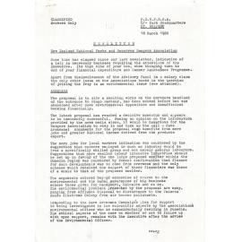 Rangers Association Newsletter (Aramoana Campaign)-18/3/1980