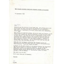 Rangers Association Letter to Rangers-17 September 1979