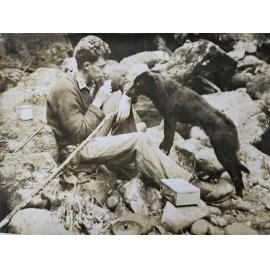 Wally Sander goat hunting at Egmont National Park