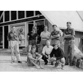 1965 Mount Cook National Park staff photo at visitor centre
