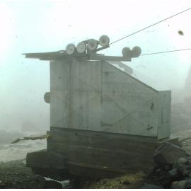 Staircase T Bar damage May 1975 eruption at Mt Ruapehu