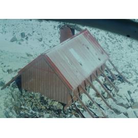 Blast damage Glacier Shelter May 27 1975 eruption Mt Ruapehu