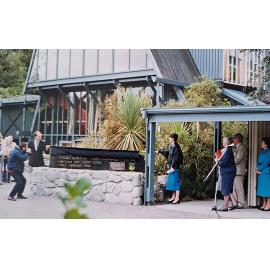 Minister of Conservation Helen Clark at Franz Josef 
