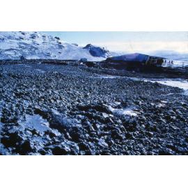 Staircase shop after a lahar hit it: Tongariro National Park