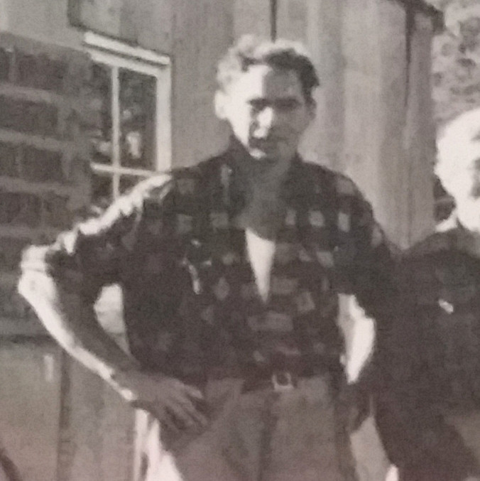 Max White at Old Whakapapaiti Hut 1955