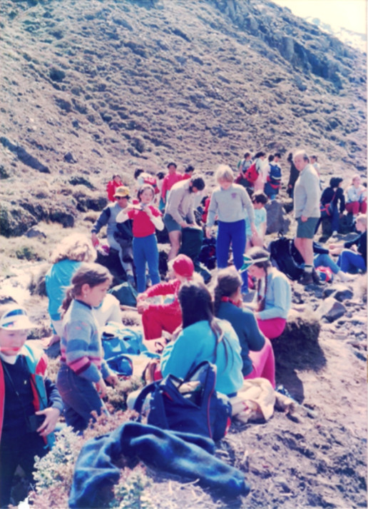 Guided school group led by Paul Green and Neil Clifton 1986