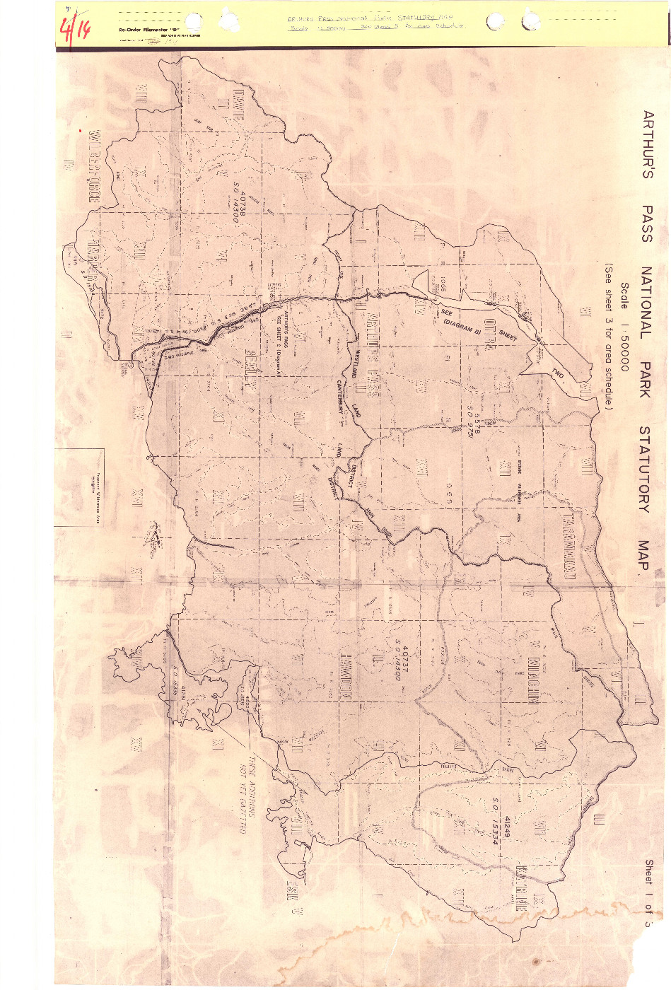 Arthur's Pass National Park: Historic maps of general interest