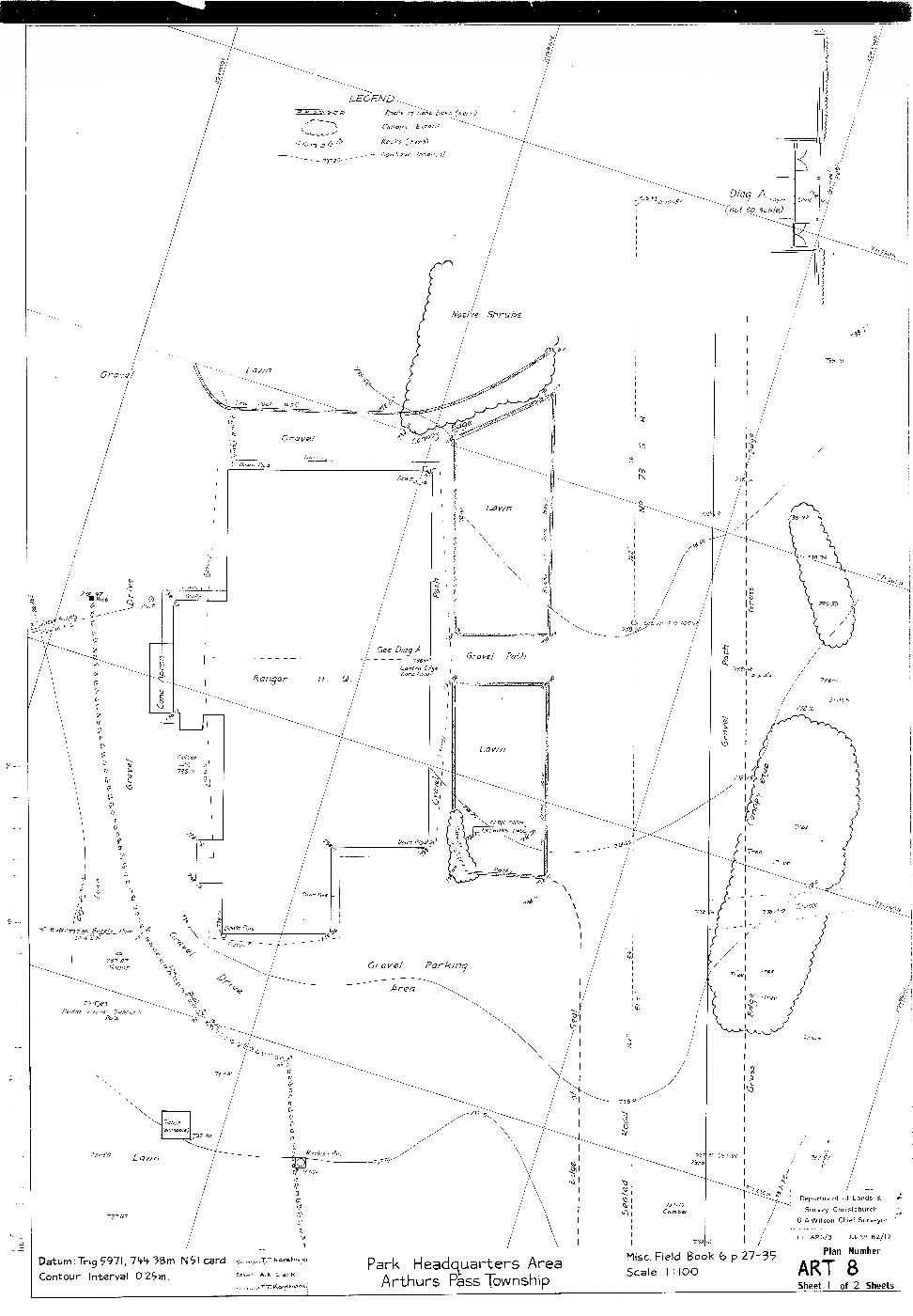 Plans of Park HQ over the years: Arthur's Pass National Park