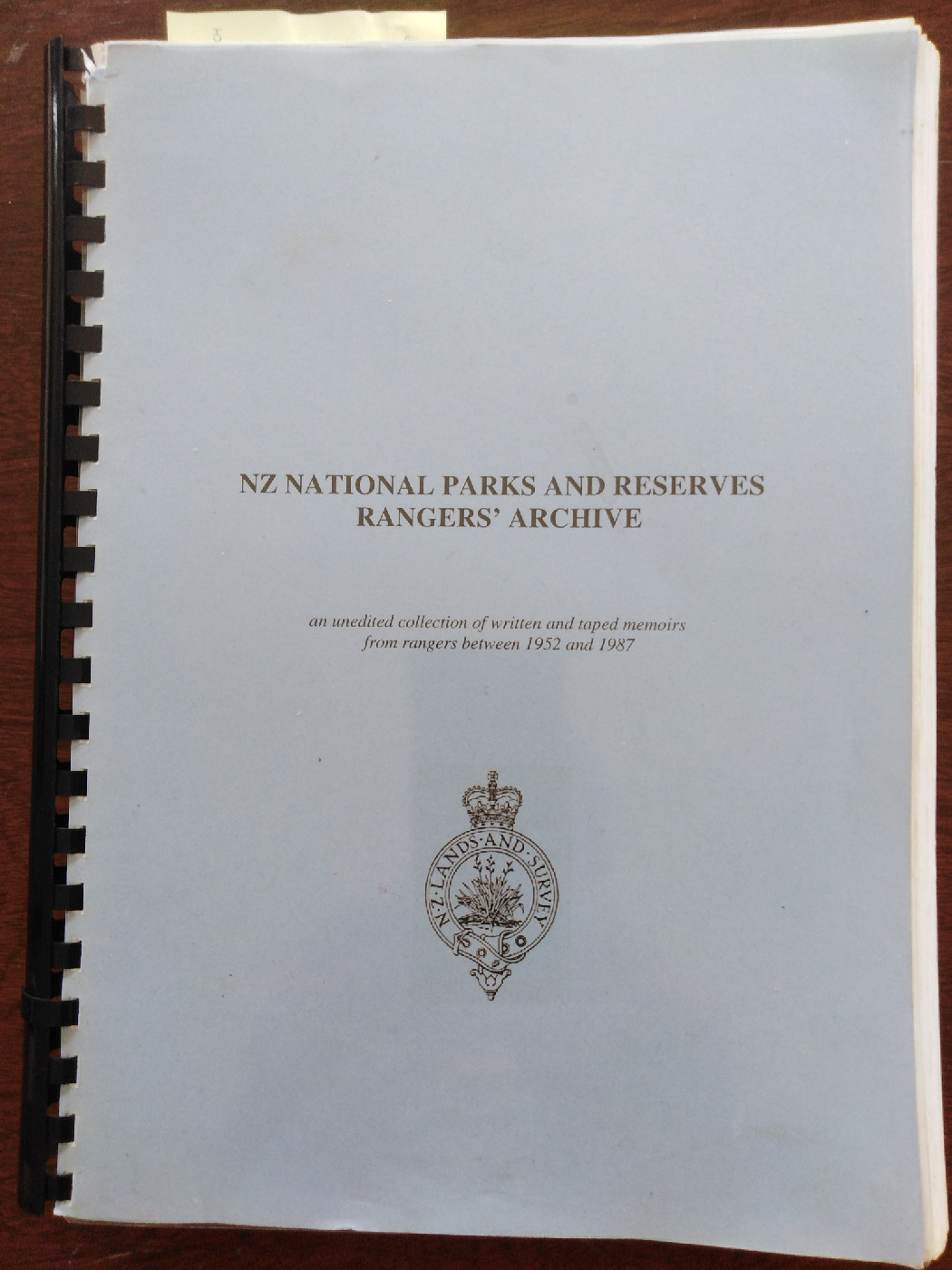 Lands and Survey Rangers' Memoirs